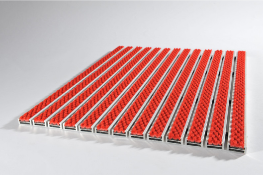 Tapis d'entrée 22R premium rouge uni